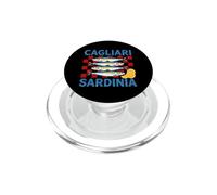 Cagliari Sardegna Sardine Retro Pesce in scatola Grafica Costiera PopSockets PopGrip per MagSafe