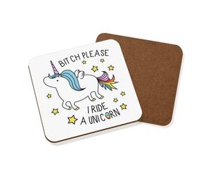 Cagna Si Prega I Ride A Unicorno Sottobicchiere - Divertente