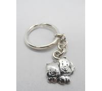 Cagnolino e Gattino : Portachiavi in Argento 925 - Cane e Gatto - Cuccioli -