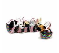 Cagnolino Peluche in borsa 26 cm - Pupazzo morbido cagnolino per bambini 1 PZ