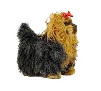 Cagnolino york interattivo di peluche - si muove e abbaia, marrone-nero