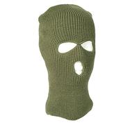 Mil-Tec - Passamontagna "Balaclava", in acrilico, con 3 fori, Uomo, oliva