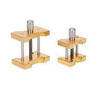 CAGUYLONA 2 pezzi di supporto per movimento di orologio in alluminio, morsetto professionale per la riparazione di orologi con base a doppia faccia, strumento a base fissa resistente alla ru