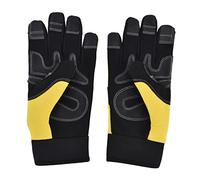 CAGUYLONA Gardening Work Gloves, Touchscreen Compatible Yard Gloves, Breathable Microfiber Landscape Working Gloves with Hook and Loop Wrist Closure for Planting, Weeding, Outdoor Tasks (l)