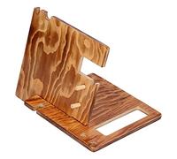 CAGUYLONA Supporto multifunzionale per telefono con vano per orologio e occhiali, organizzatore da scrivania in legno di bambù per ufficio domestico, stazione di ricarica in pannello di part