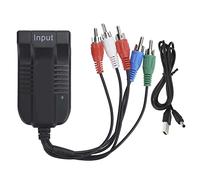 CAGUYLONA Z10AS RGB HDMI - Adattatore convertitore compatibile con YPBPR, convertitore audio e video plug and play per TV Box VCR DVD con supporto 1080P