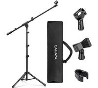 CAHAYA Asta a Giraffa per Microfono con 2 Diversi Clip Supporto per Microfono Treppiede Altezza Regolabile per Concerti Videoconferenze Palchi Matrimoni Modello CY0239