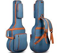CAHAYA Borsa Chitarra di Denim Traspirante Imbottita 8mm Custodia per Chitarra Acustica e Classica con 3 Tasche Portaoggetti e Cintura Adesiva per Manico Modello CY0254