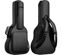 CAHAYA Borsa Chitarra Imbottita 18mm Custodia per Chitarra Acustica e Classica con 5 Tasche Portaoggetti Colore Nero Modello CY0244