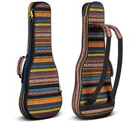 CAHAYA Borsa Ukulele Concerto Custodia Ukulele 23 Pollici con Imbottitura 9mm Cinghie Regolabile Stile Vintage della Boemia CY0131-2