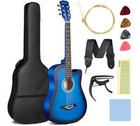 CAHAYA Chitarra Acustica 38 pollici: per Principianti Kit per Chitarra Acustica Cutaway con Borsa di Trasporto, Corde di Ricambio, Capotasto, Plettro, Adesivi per Scala per Bambini Adulto CY0354