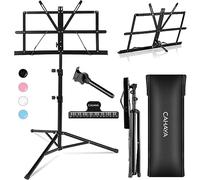 CAHAYA Leggio Musicale 2-in-1 con Supporto da Tavolo 70-138 cm Pieghevole