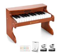 CAHAYA Pianoforte in Legno per Bambini: Tastiera Digitale 25 Tasti Educativa Regalo di Natale o Compleanno per Bimbi 3+