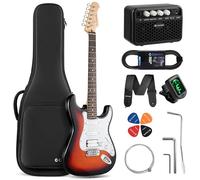 CAHAYA Set di Chitarra Elettrica e Amplificatore: chitarra Stratocaster da 39 pollici con 3 pickup (S-S-H), include custodia, accordatore, Whammy Bar e 4 plettri