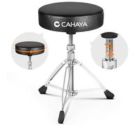 CAHAYA Sgabello per batteria regolabile in altezza - Sgabello tamburo da giardino nero con sollevamento girevole sedile più spesso e imbottito, capacità di carico 200 kg