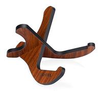 CAHAYA Stand Ukulele Pieghevole Supporto in Legno per Ukulele Soprano Concerto Tenore Violino da Terra a Forma X Anti-Scivoloso per Strumento con Misura Meno di 30" (Versione Aggiornata)