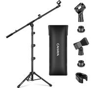 CAHAYA - Supporto per microfono a braccio con borsa per il trasporto e 2 clip per microfono per suonare, cantare, discorso, matrimoni e attività all'aperto