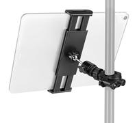 CAHAYA Supporto Tablet per Asta Microfono: Supporto iPad e Cellulare Portatile per Leggio Spartiti Musicali Regolabile a 360° CY00368-1