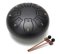 CAHAYA Tamburo per lingua in acciaio: 15,2 cm, 8 note, in acciaio, con libro di musica, bacchette e borsa per il trasporto, colore blu navy CY0359