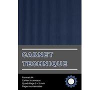 Cahier A4 Carreaux: Carnet quadrillé 5 × 5 mm pour école, université et bureau | Dessins, calculs, graphiques et notes techniques | 106 pages numérotées, couverture souple