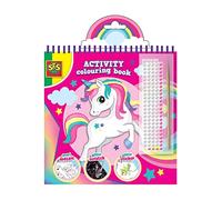 Disegni da dipingere – Libro attività 3 in 1 con glitter e adesivi – SES Creative