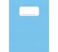 cahier de brouillon 17x22 96 pages: petit format | Grands carreaux seyes 3mm 12/12 | Idéal pour l'écriture cursive, faire des exercices... | couverture souple bleue