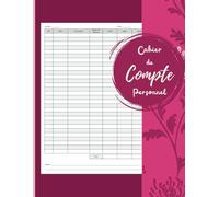 Cahier de Compte Personnel - Suivi du Budget, Dépenses et Finances: Carnet de Gestion Comptable Mensuelle | Organisateur de Budget pour Noter les ... une Comptabilité Personnelle et Familiale