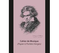 Cahier de musique à portées vierges: Papier à musique pour écrire, s’exercer et composer · Inspiré par Ludwig van Beethoven