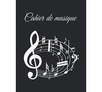 Cahier de Musique avec Portée Grand Format: Carnet de Partitions - 105 Pages - 12 Portées par Page - Composition Musicale - à Remplir