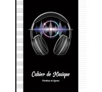 Cahier de musique avec portées et lignes de texte: Carnet A4 vierge pour partitions, compositions, solfège, chant