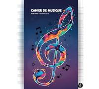 cahier de musique pour débutants: Grand format - 10 portées - Cahier de musique pour dictée, étude, solfège, composition et chant.