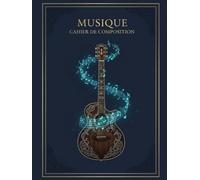 CAHIER DE MUSIQUE POUR GUITARE. 100 pages de Tablatures vierges. Format A4. 14 portées par page.