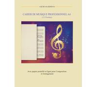 Cahier de Musique Professionnel A4 (12 Portées) - Avec Papier Pointillé et Ligné pour Composition et Arrangement: Le Compagnon de l'Auteur-Compositeur ... Pointillé (Dot Grid) sur page de gauche