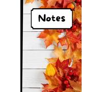 Cahier de notes Automne de 200 pages 6" x 9": Parfait pour l'école, le bureau ou même à la maison