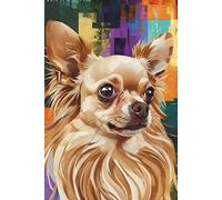 Cahier de notes et bloc-notes avec Chihuahua à poils longs: Idéal pour les amoureux des animaux, les amis, la famille, les enfants et les propriétaires de Chihuahuas