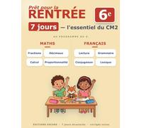 Cahier de rentrée CM2 vers 6e : l'essentiel révisé en 7 jours: MATHS : Fractions, décimaux, proportionnalité, aires, volumes, données · FRANCAIS : ... aux nouveaux programmes (Eduscol, Cycle 3)