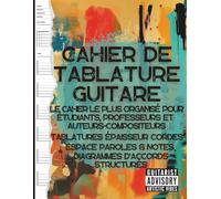 Cahier de Tablature Guitare: Cahier de Musique avec 8 Diagrammes d'Accords et Espace Paroles | Tablatures Vierges pour Guitaristes | Bonus: Accords et Gammes via QR Code