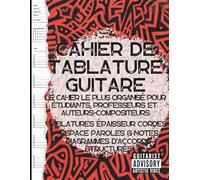 Cahier de Tablature Guitare: Cahier de Musique avec 8 Diagrammes d'Accords et Espace Paroles | Tablatures Vierges pour Guitaristes | Bonus: Accords et Gammes via QR Code
