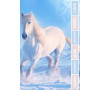 CAHIER DE TEXTE 2025-2026 CHEVAL BLANC: Pour les passionnés des chevaux | Pratique pour tous les matières , ce1 ce2 cm1 cm2 cp | Format a5