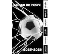 CAHIER DE TEXTE 2025 2026 FOOTBALL: Pour les passionnés de sport |ce1 ce2 cm1 cm2 cp | pratique pour toutes les matières | pour une rentrée scolaire organisée