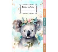 Cahier de Texte 2025-2026: Koala - Intérieur en Couleurs - Carnet Devoirs et Leçons avec Jours de la semaine