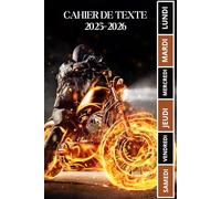 CAHIER DE TEXTE 2025-2026 MOTO: Pour filles et garçons| CE1, CE2, CM1, CM2,CP| Pratique Pour Toutes Les Matières pour une rentrée scolaire organisée