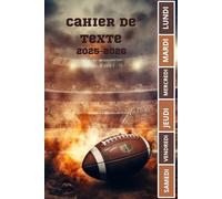 CAHIER DE TEXTE 2025 2026 RUGBY: Pour les passionnés de sport |ce1 ce2 cm1 cm2 cp | pratique pour toutes les matières | pour une rentrée scolaire organisée