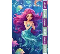 CAHIER DE TEXTE 2025 2026 Sirène: Cahier de texte fille 2025 2026 | girly | ce1 ce2 cm1 cm2 cp | Pour la rentrée scolaire...