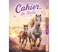 Cahier de texte 2026 2027 Cheval : Du CP au CM2 (CE1, CE2, CM1) - Pour filles et garçons - Intérieur en Couleur - Utile dans toutes les matières pour une rentrée organisée