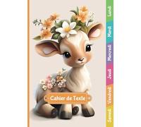 Cahier de texte: Jeux éducatifs | Intérieur couleur | CP, CE1, CE2, CM1, CM2 | Pour fille et garçon | Lignage Seyès | Format cahier 15x22 cm | Thème Bébés Animaux Kawaii - Faon
