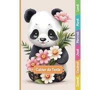 Cahier de texte: Jeux éducatifs | Intérieur couleur | CP, CE1, CE2, CM1, CM2 | Pour fille et garçon | Lignage Seyès | Format cahier 15x22 cm | Thème Bébés Animaux Kawaii - Panda