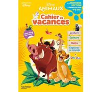Cahier de vacances de la Moyenne section à la Grande section: Disney animaux