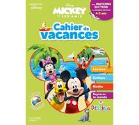 Cahier de vacances de la moyenne section à la grande section: Mickey et ses amis