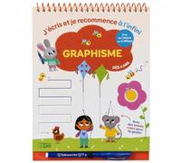 Cahier graphisme 4 ans - J’écris et je recommence à l’infini : Graphisme - Lignes creuses, crayon magique effaçable inclus, premiers gestes d’écriture: Avec 1 crayon à encre
